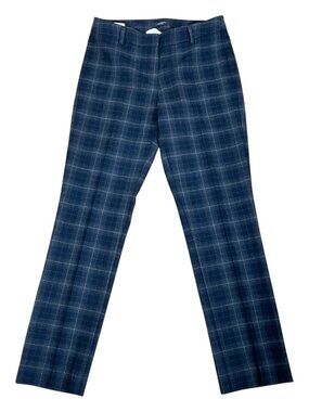 Weekend Max Mara Pants Cigarette Plaid Wool Black Multi (6)